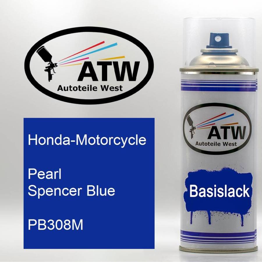 Honda-Motorcycle, Pearl Spencer Blue, PB308M: 400ml Sprühdose, von ATW Autoteile West.